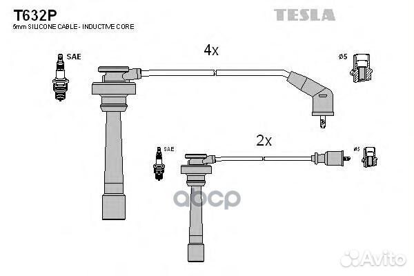 T632P к-кт проводов Mitsubishi Pajero/Pajero S