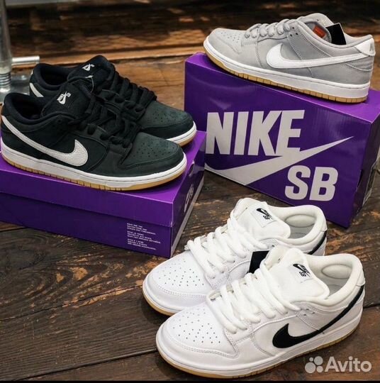 Кроссовки мужские Nike SB Dunk Low Black / White