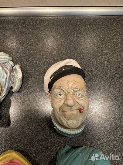 Настенное панно из гипса маски 9 штук