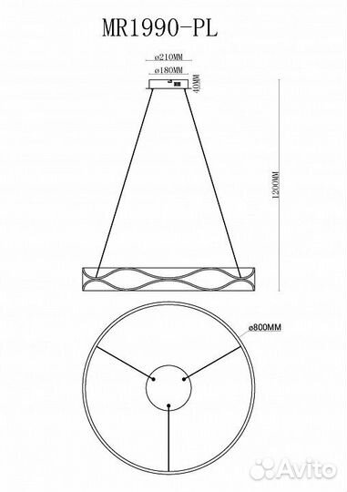 Подвесной светильник MyFar Stefan MR1990-PL