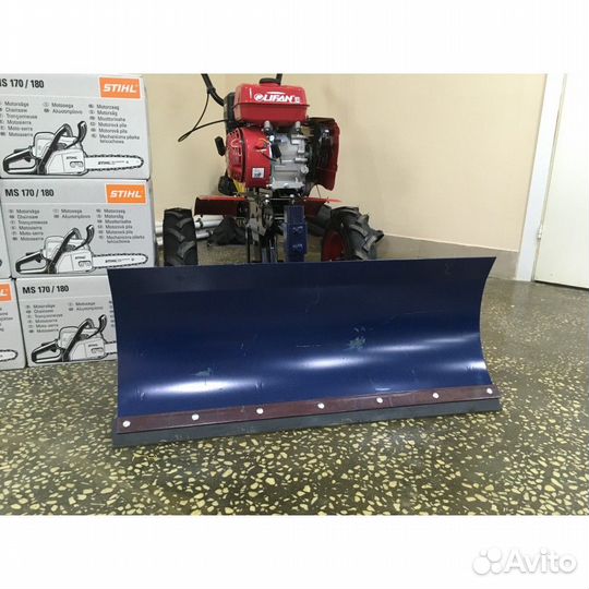 Лопата / отвал на мотоблок с обрезиненным ножом