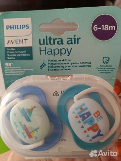Соска пустышка avent 6 18