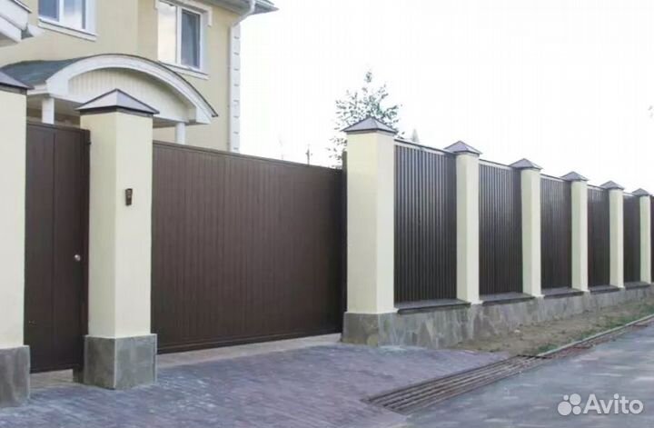 Забор металлический цена за метр под ключ