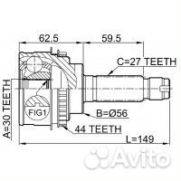 ШРУС наружный 30x56x27 (subaru legacy B12 1998-200