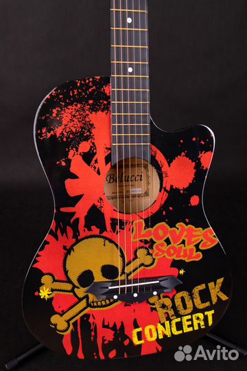 Новые акустические гитары с принтом