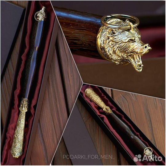 Рожок для обуви ложка медведь