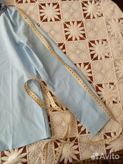 Нлвая блузка для девочки 134 разм голубая 7 одежек