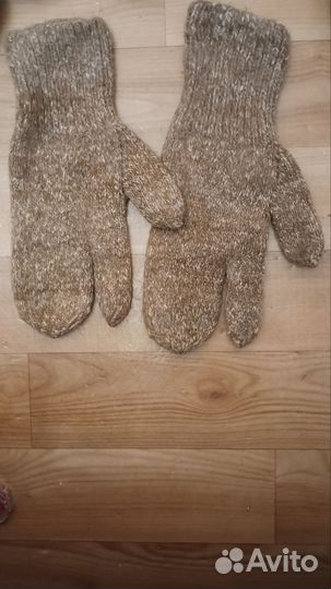 Варежки шерстяные мужские