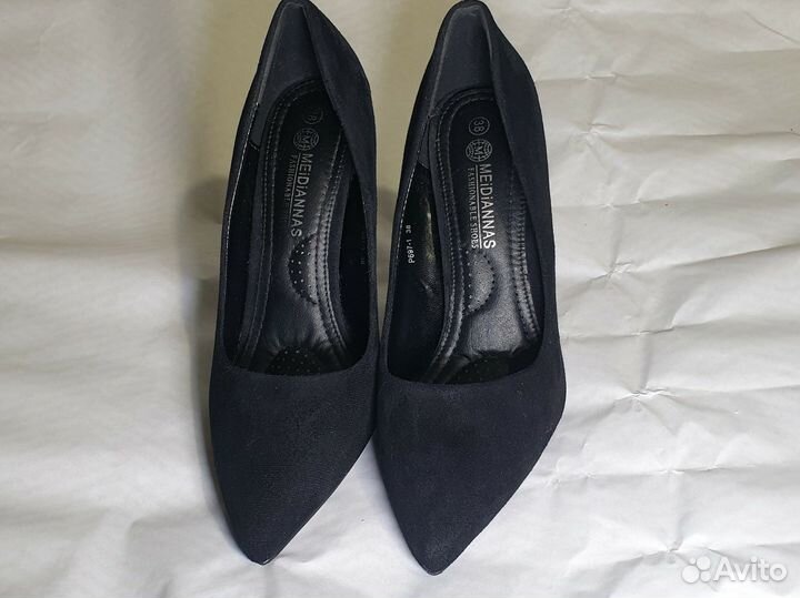 Туфли 38 размер бархатные каблук 10,5 см