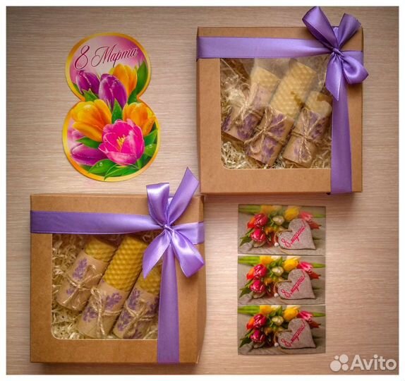 Свечи ручной работы. Подарки к 8 марта