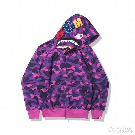 Худи Bape фиолетовое