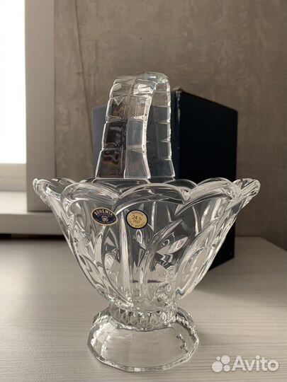 Конфетница вазочка Crystal Bohemia 21,5 см Богемия