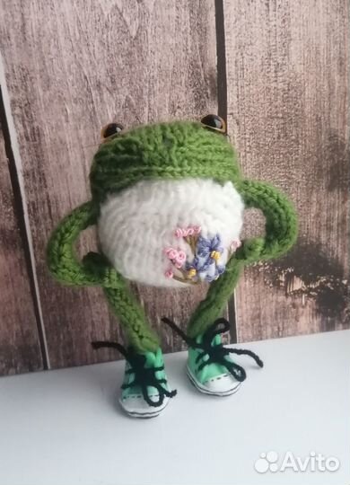 Вязаные лягушка