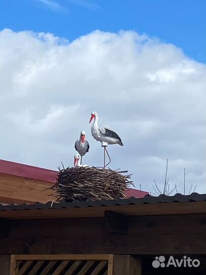Гнездо. Для аистов. Аист в гнезде