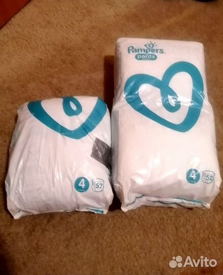 Подгузники трусики pampers pants 4 9-15 кг