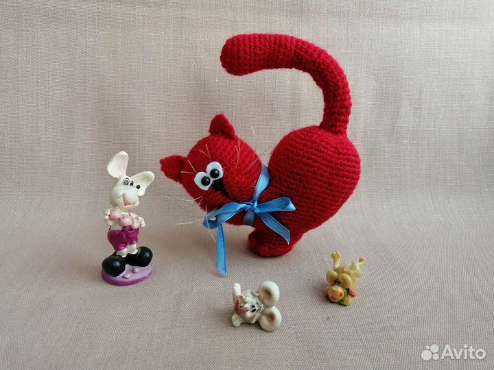 Сердечные вязанные Валентинки