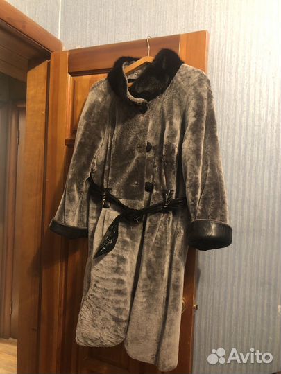 Шуба мутоновая 48 50 до колен