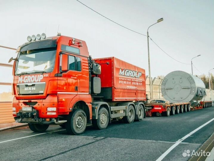 Услуги трала Перевозка негабаритных грузов от 300