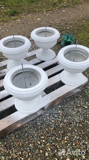 Вазоны бетонные, печь-барбекю