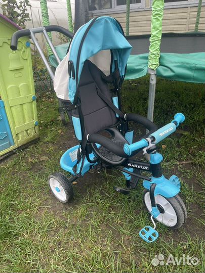 Трёхколёсный велосипед с ручкой Kreiss