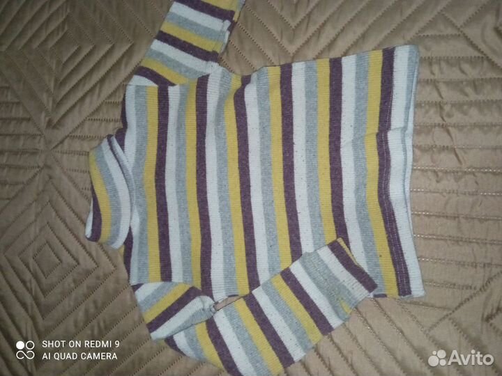 Тёплый комплект кофта + две водолазки на годик