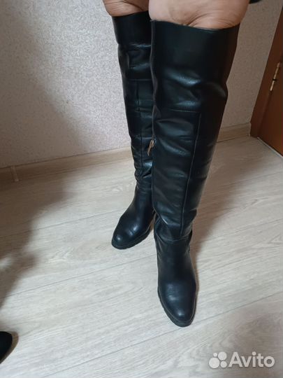 Сапоги женские зимние кожанные 39