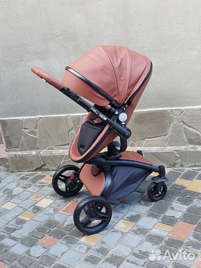 Коляска 2в1 Кожа Новая aulоn 360*(Коричневый)