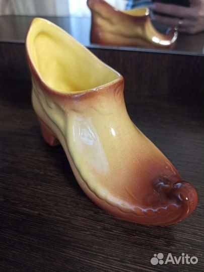 Сапожок Башмачок Обливная керамика СССР