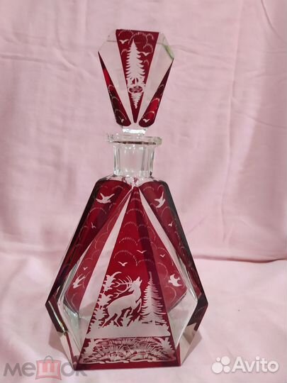 Винный набор Богемия. Цветное стекло