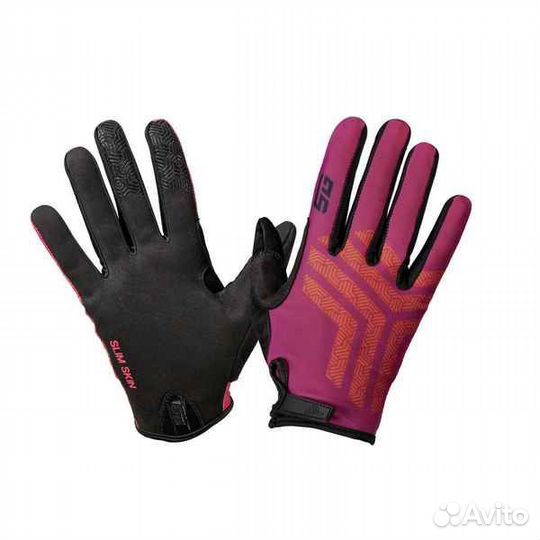 Велоперчатки полноразмерные STG Slim Skin, размер S, красный