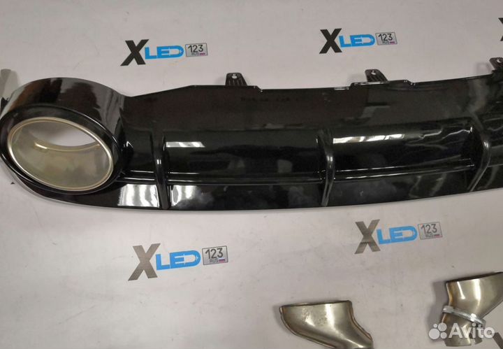 Юбка заднего бампера Audi A6 C7 a6c7 RS6 дорест