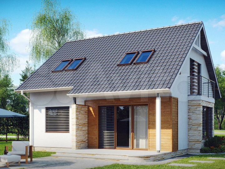 Дом 128 м² на участке 8 сот.