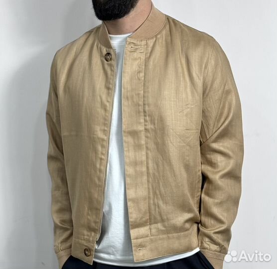 Мужской бомбер льняной LOro piana