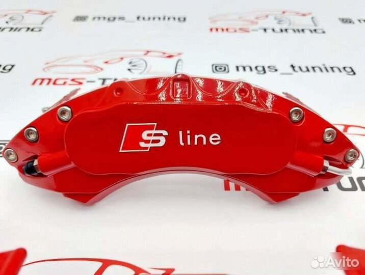 Накладки суппортов S-line металл Audi Q7 4L 05-15