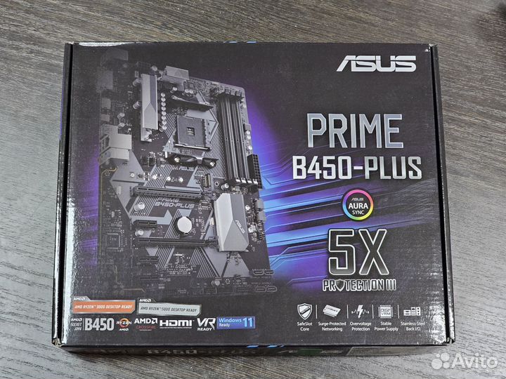 Материнская плата Asus prime B450-plus Новая