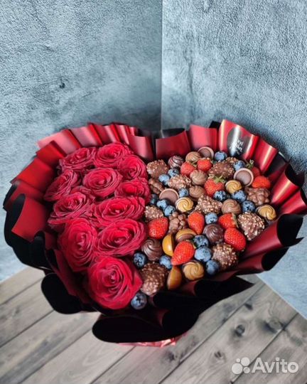 Съедобный подарок букет мужской фруктовый