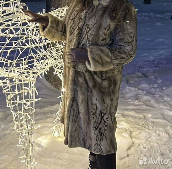 Шуба норковая 50 52 длинная с капюшоном