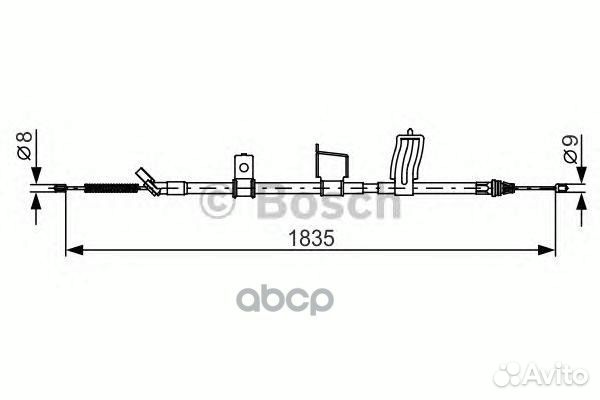 Трос ручного тормоза R 1987482341 Bosch