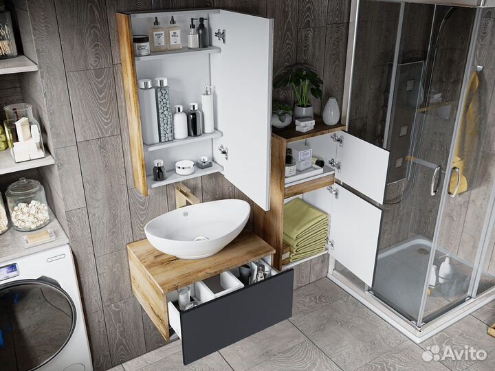 Тумба с раковиной Misty Ива П-Ива-01070-481Я