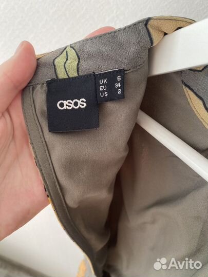 Платье ASOS в пол XS с открытой спиной с цветоч