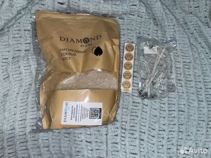 Воск, фитиль, наклейки