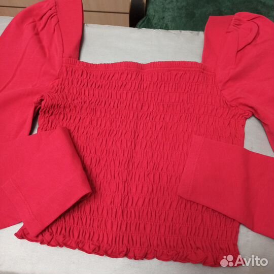 Укороченная блуза кофта лонгслив Topshop