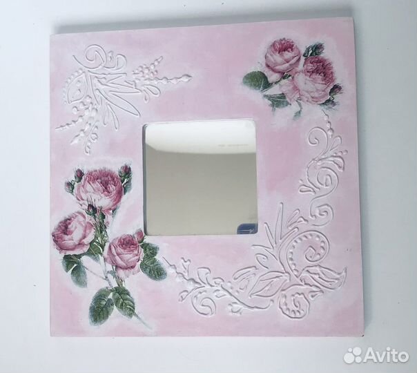 Зеркало IKEA декупаж