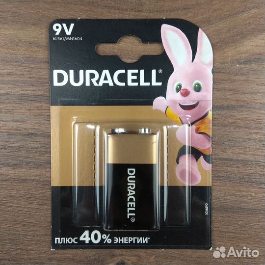 Новая Батарейка тип 9V ('крона') Дюраселл