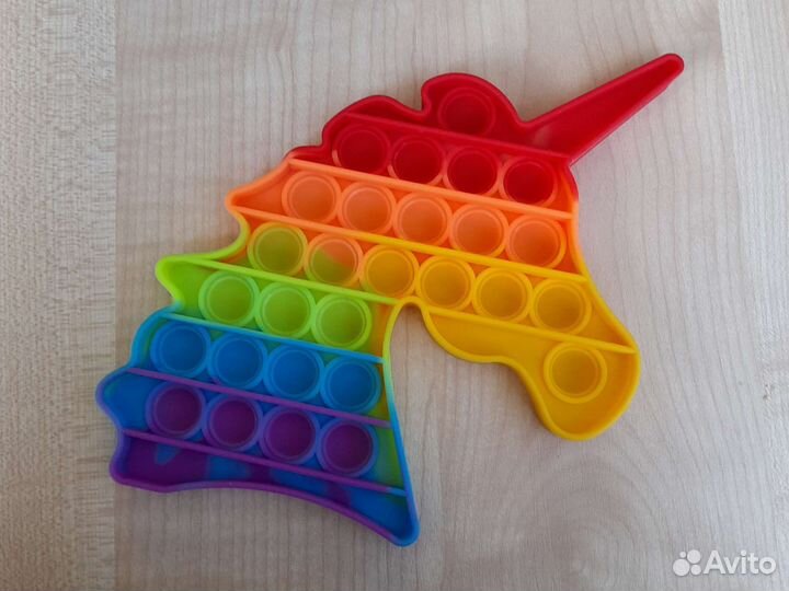 Поп ит единорог радужный