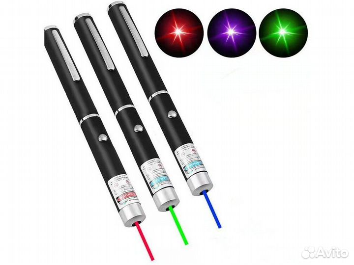 Мощная лазерная указка / Зеленый / Синий / Красный
