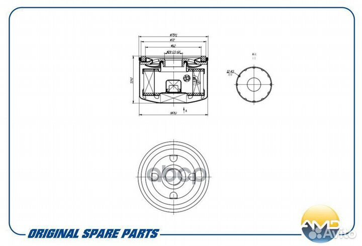 Фильтр масляный, навинчиваемый, полнопоточный H