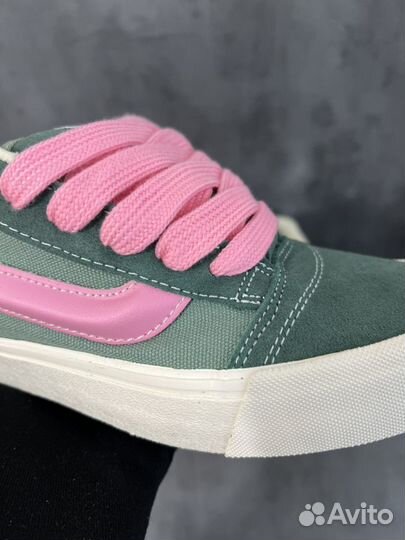 Кеды Vans Knu Skool green pink