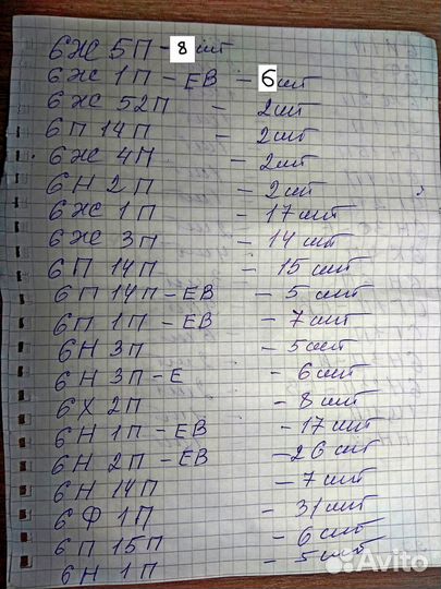 Радиолампы СССР разные