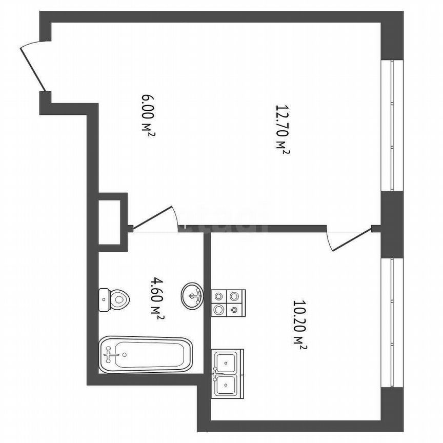 1-к. квартира, 33,5 м², 21/68 эт.